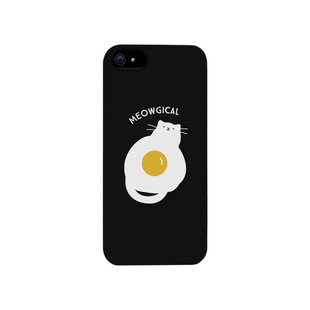Meowgical Cat And Fried Egg Black Phone Case