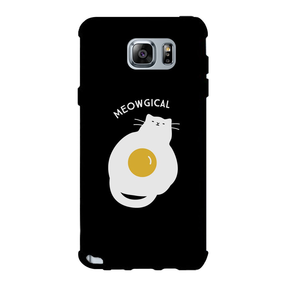 Meowgical Cat And Fried Egg Black Phone Case