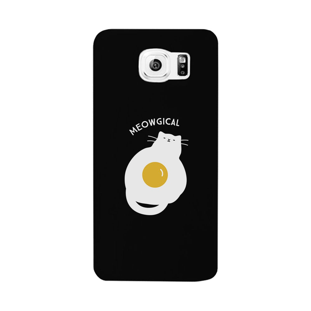 Meowgical Cat And Fried Egg Black Phone Case