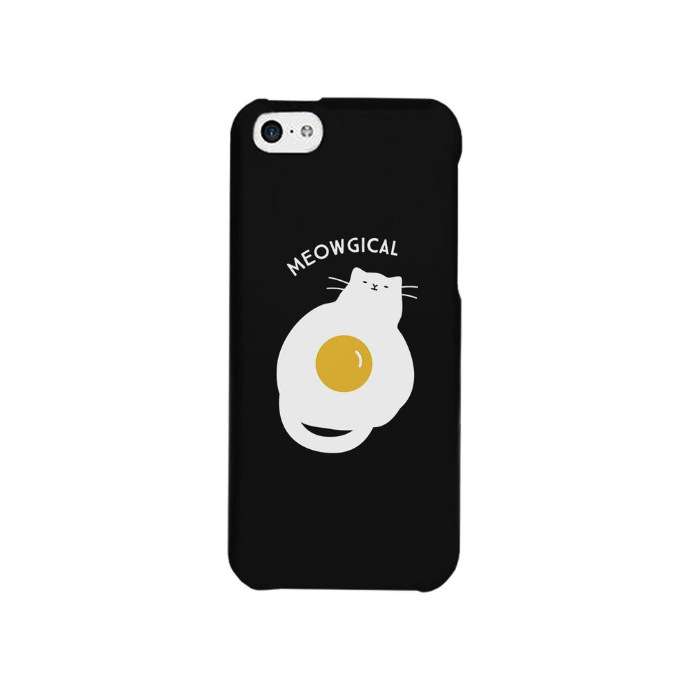 Meowgical Cat And Fried Egg Black Phone Case