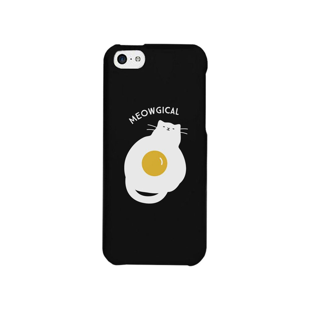 Meowgical Cat And Fried Egg Black Phone Case