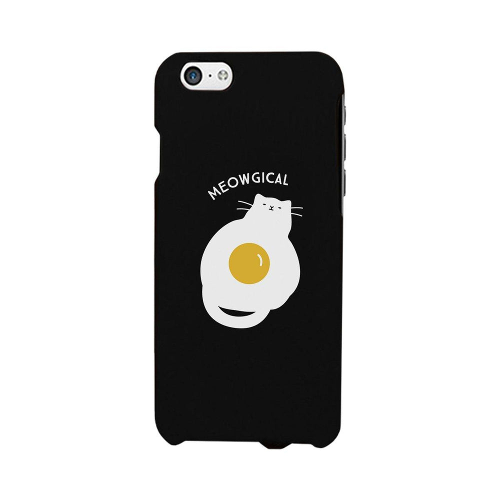 Meowgical Cat And Fried Egg Black Phone Case