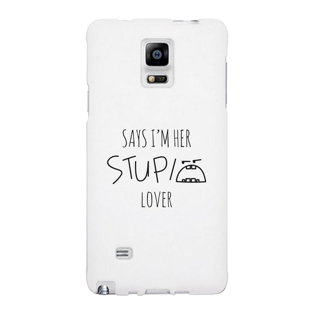 Her Stupid Lover-Left White Phone Case