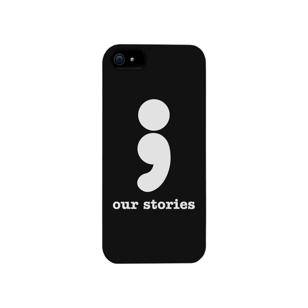 Our Stories-Left Black Phone Case