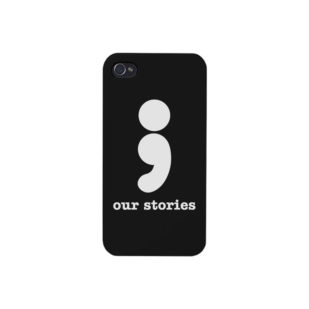 Our Stories-Left Black Phone Case