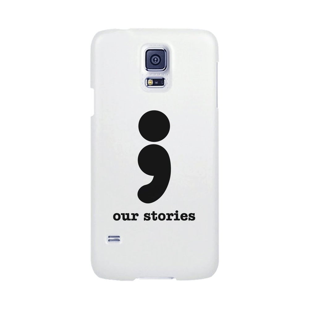 Our Stories-Left White Phone Case