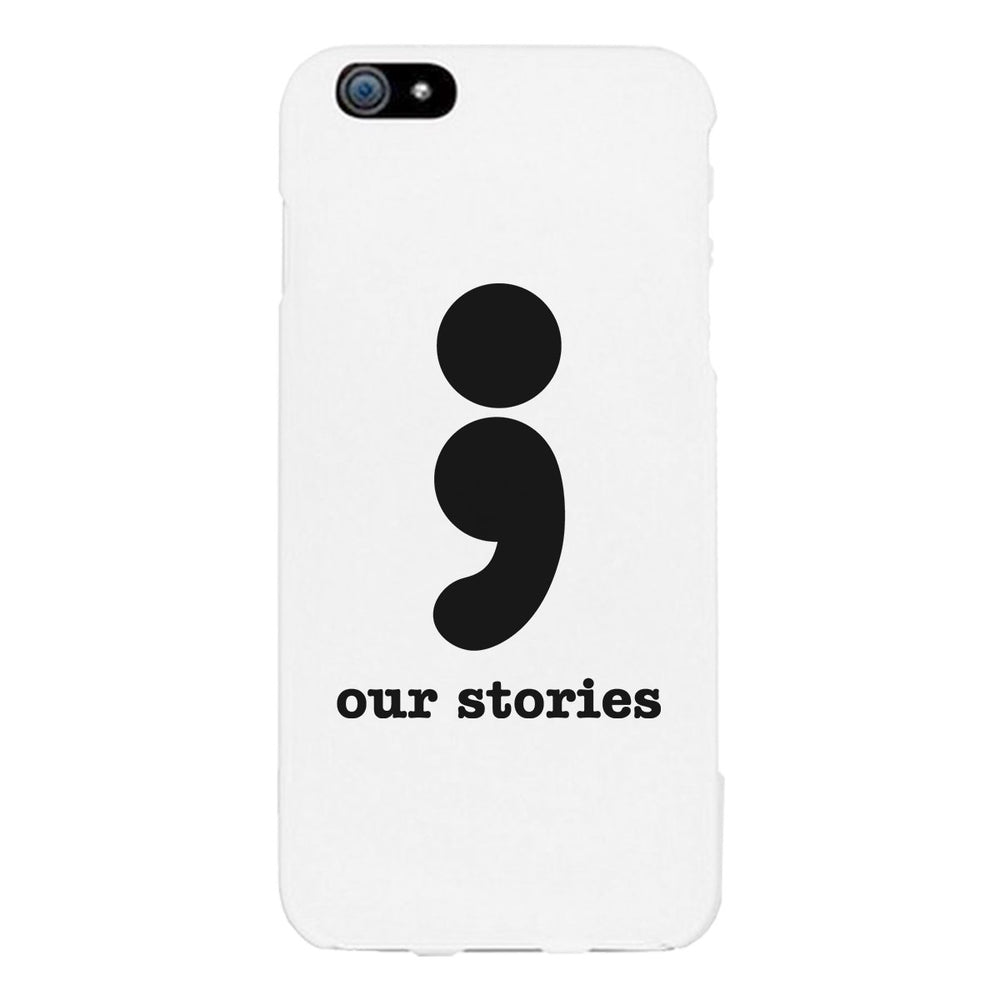 Our Stories-Left White Phone Case