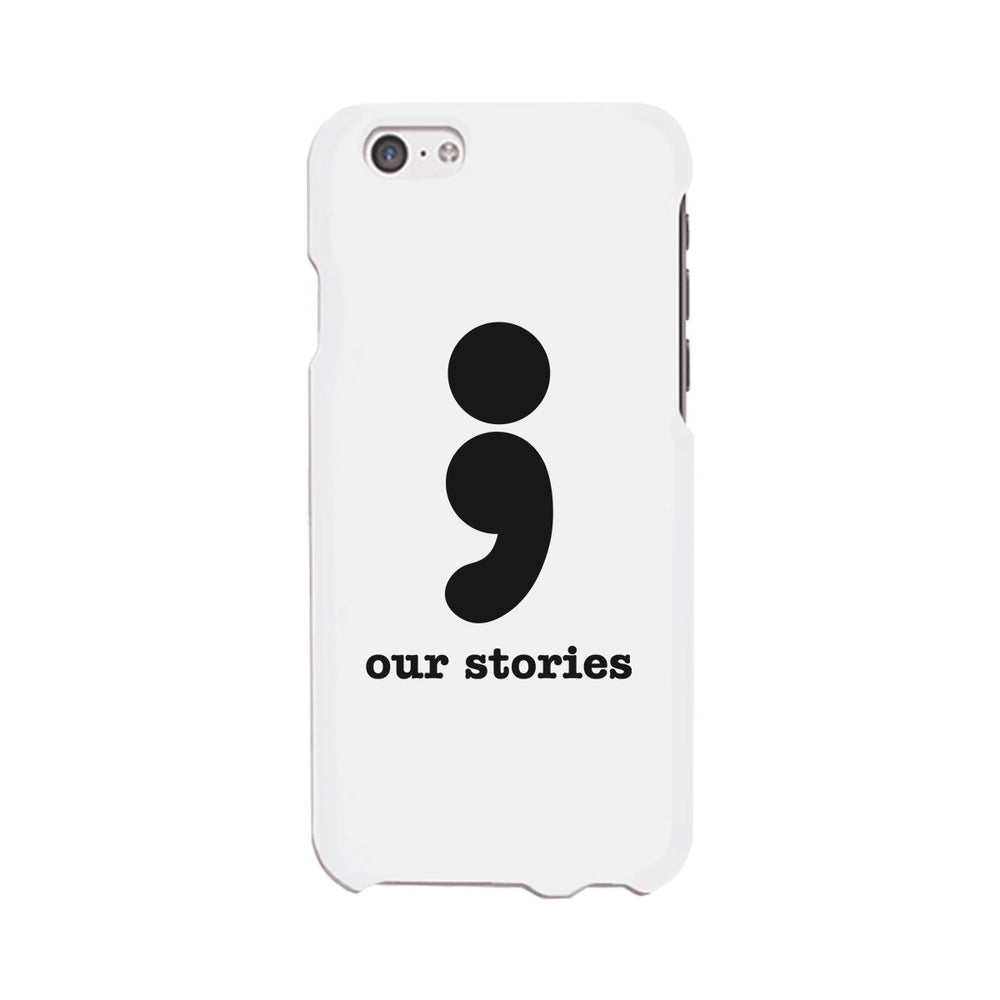 Our Stories-Left White Phone Case