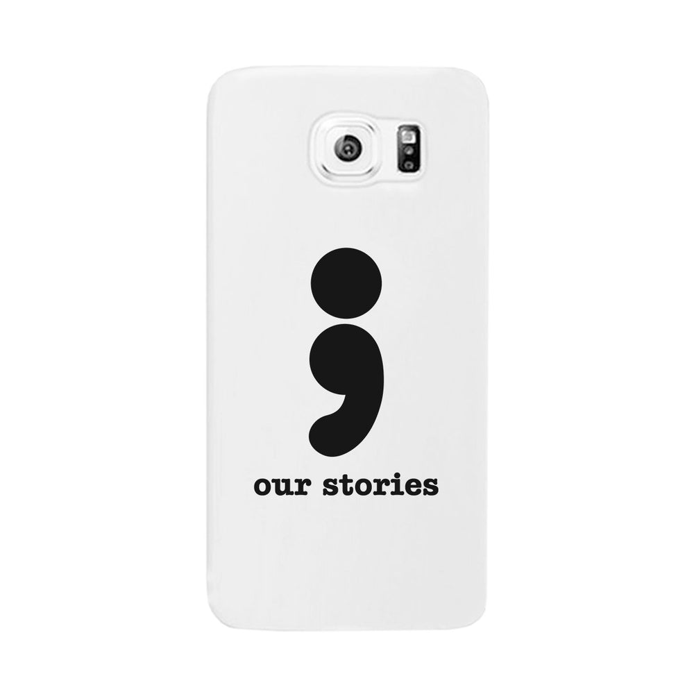 Our Stories-Left White Phone Case