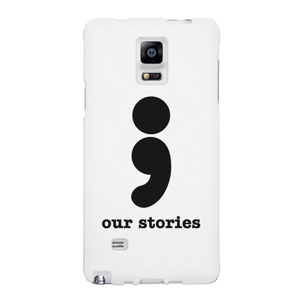 Our Stories-Left White Phone Case