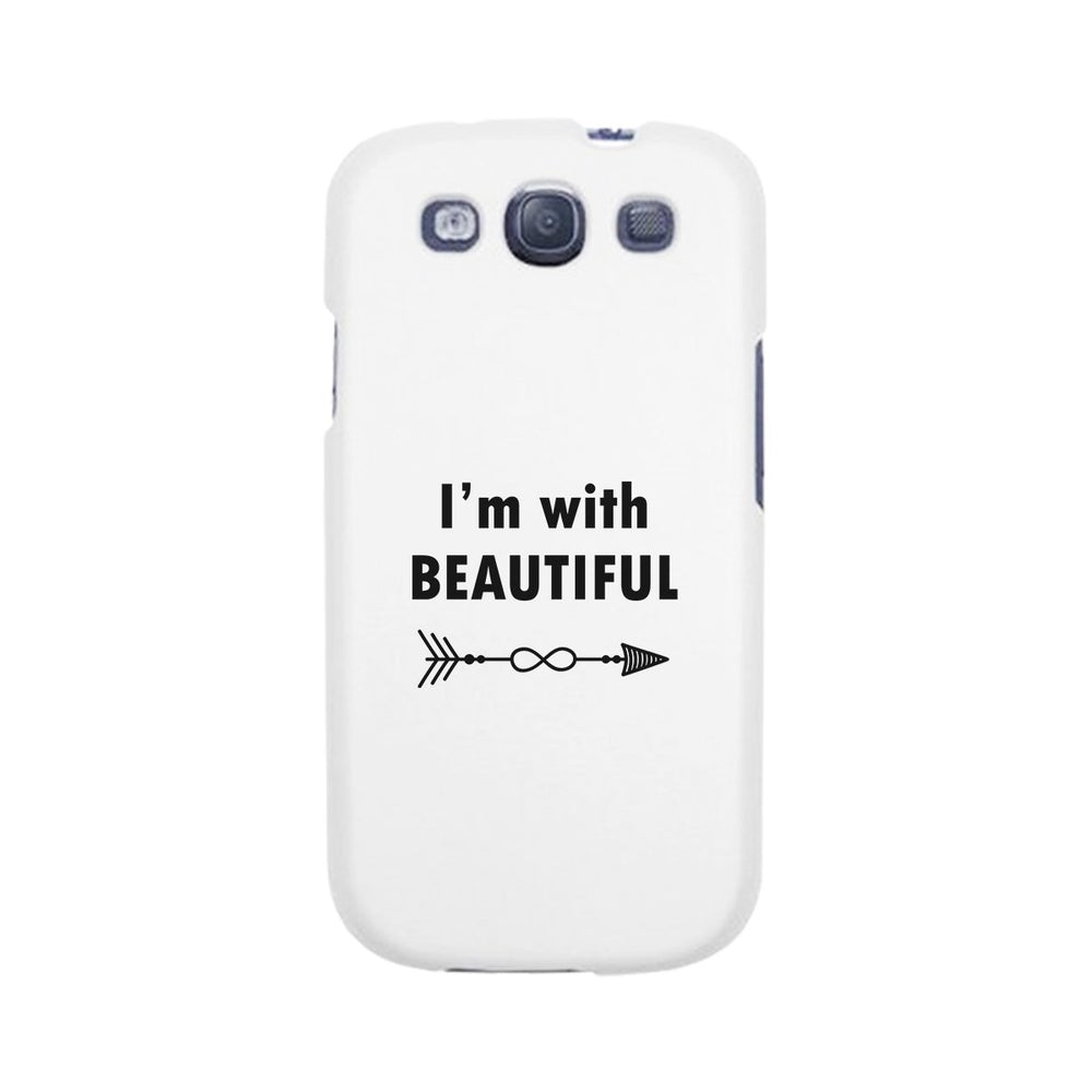 I'm With Beautiful-Left White Phone Case