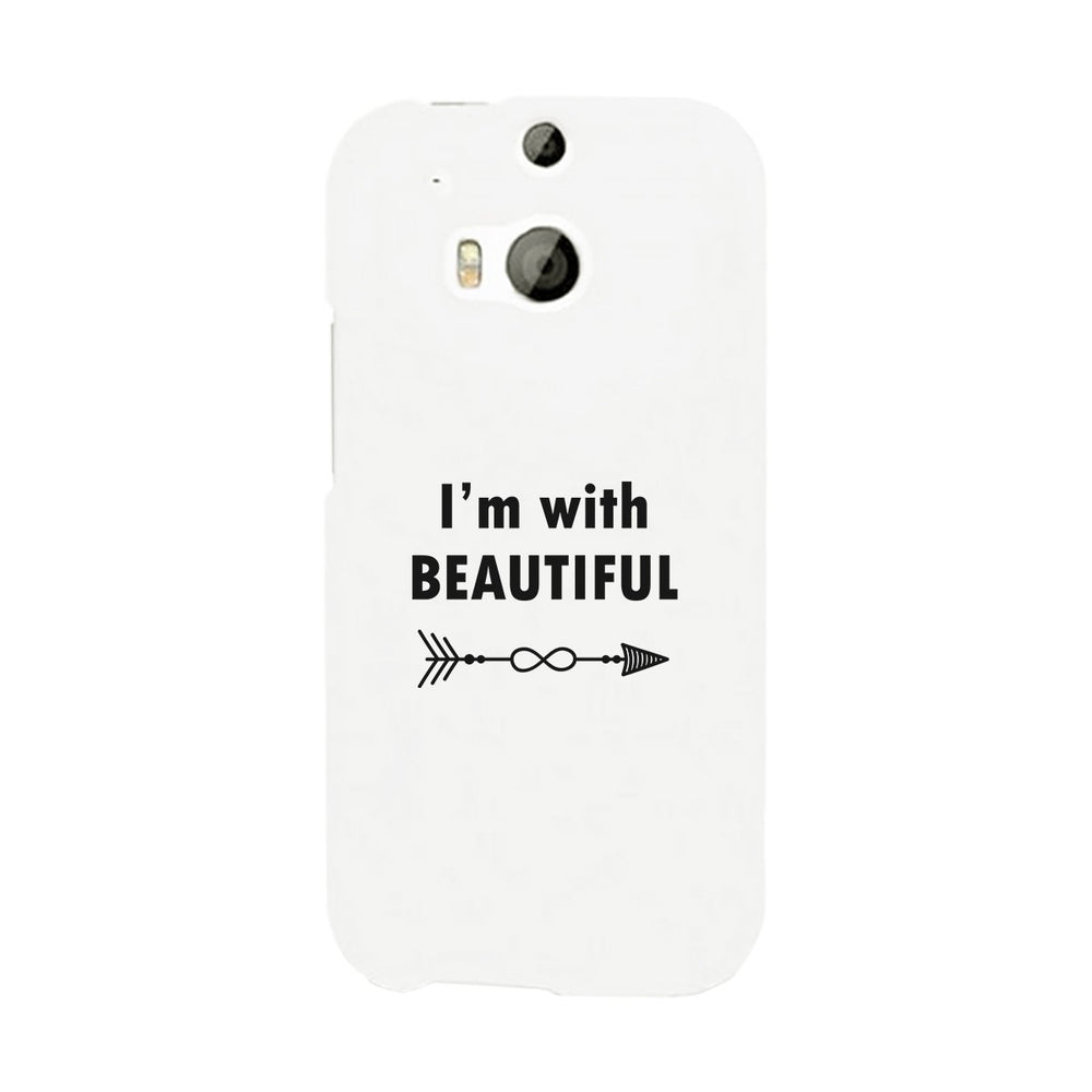 I'm With Beautiful-Left White Phone Case