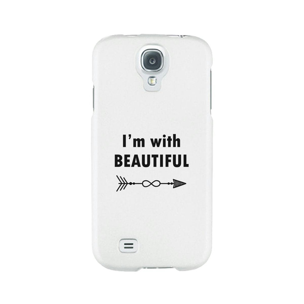 I'm With Beautiful-Left White Phone Case