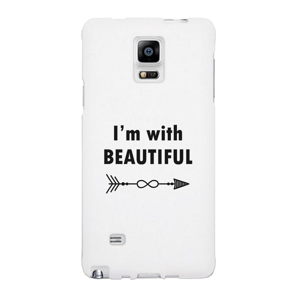 I'm With Beautiful-Left White Phone Case