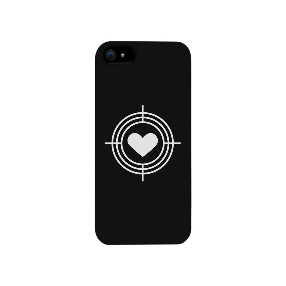 To Heart Target-Right Black Phone Case