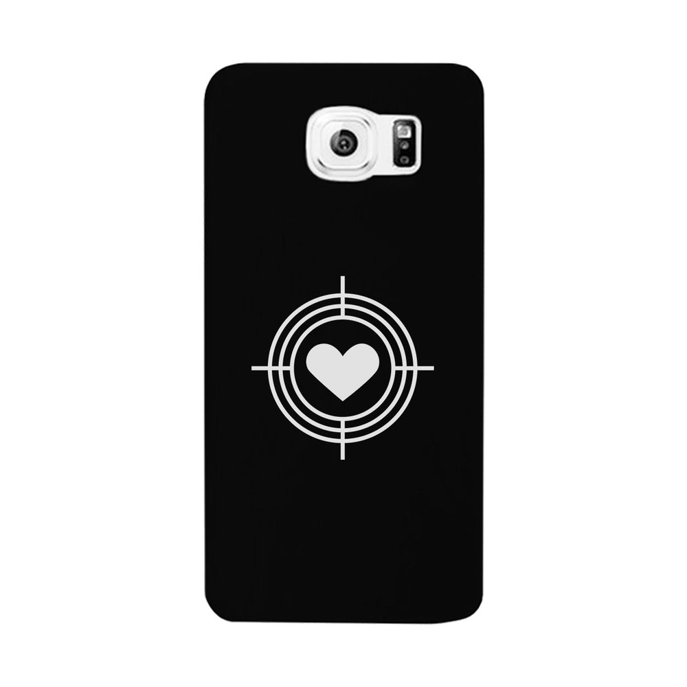 To Heart Target-Right Black Phone Case