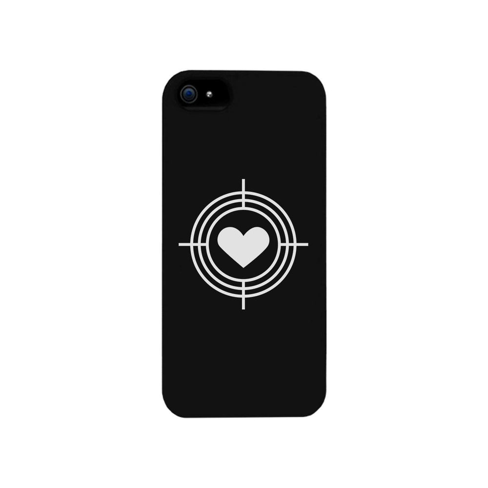 To Heart Target-Right Black Phone Case