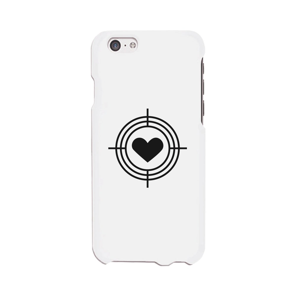 To Heart Target-Right White Phone Case