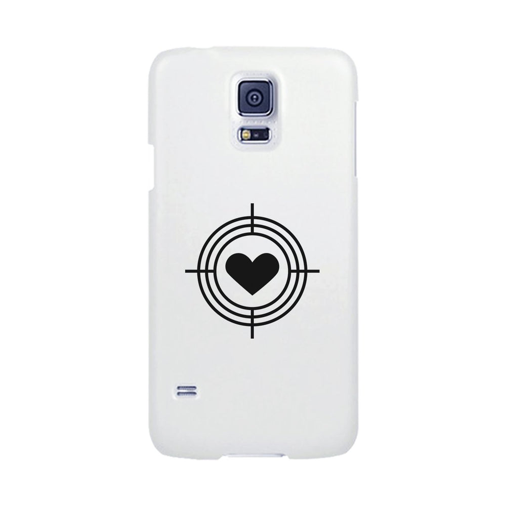 To Heart Target-Right White Phone Case