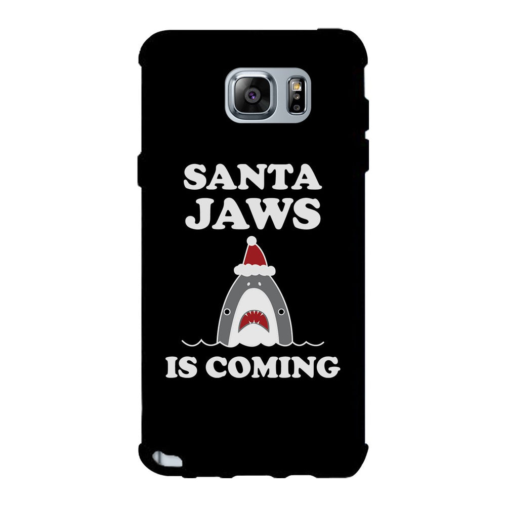 Santa Jaws Is Coming Black Phone Case