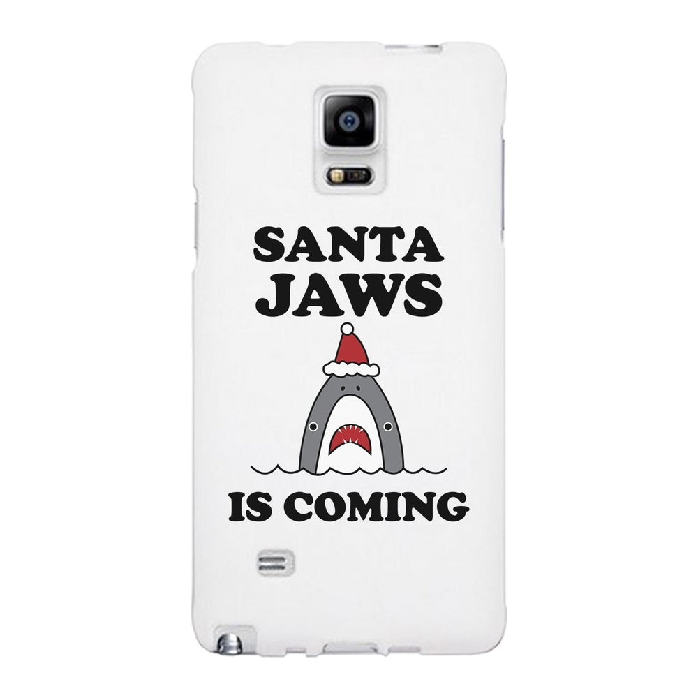 Santa Jaws Is Coming White Phone Case