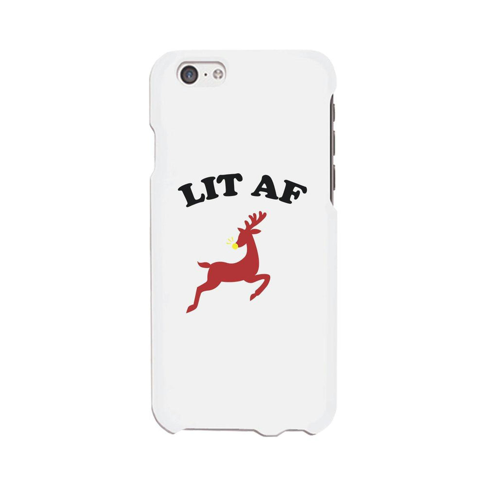 Lit Af White Phone Case