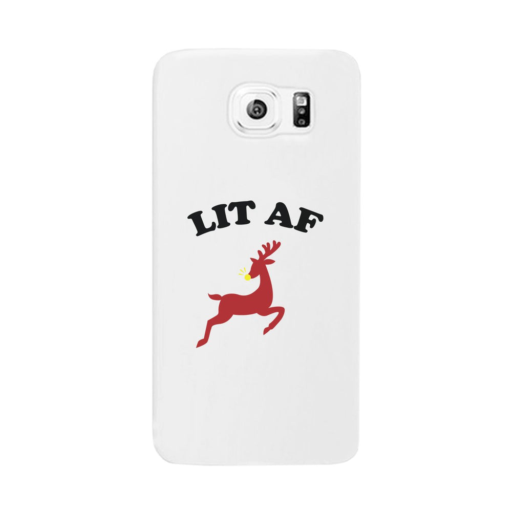 Lit Af White Phone Case
