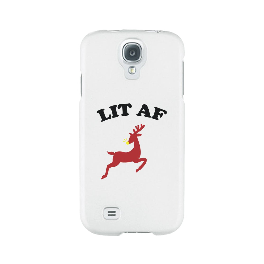 Lit Af White Phone Case