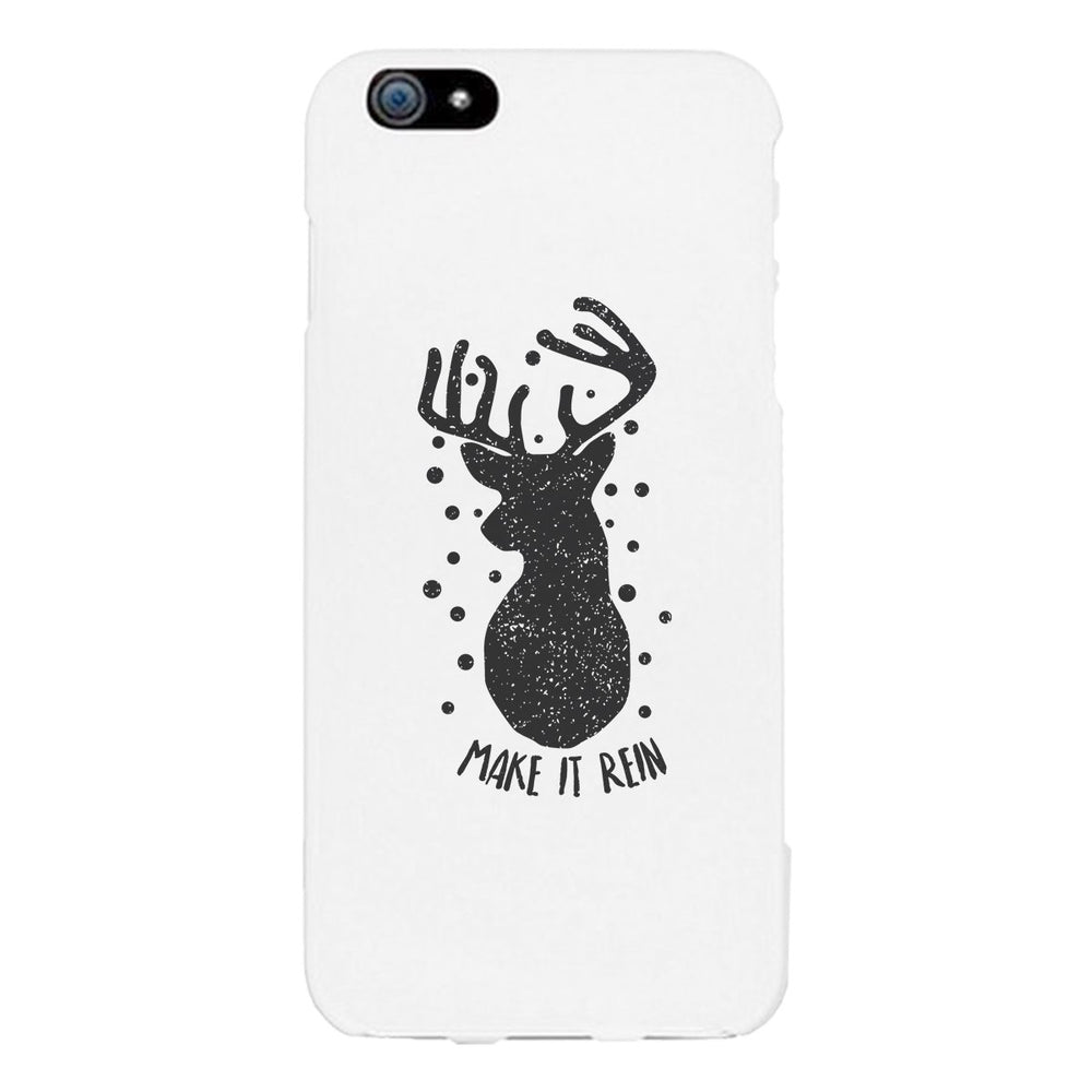 Make It Rein Vintage Reindeer White Phone Case