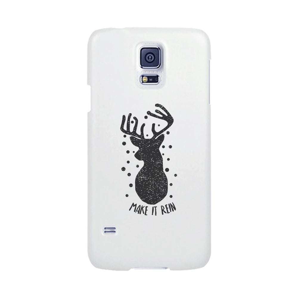 Make It Rein Vintage Reindeer White Phone Case