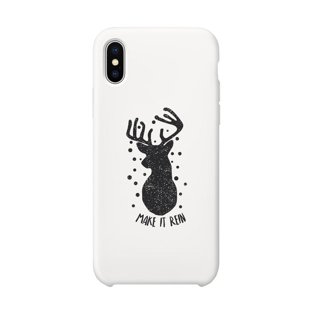 Make It Rein Vintage Reindeer White Phone Case