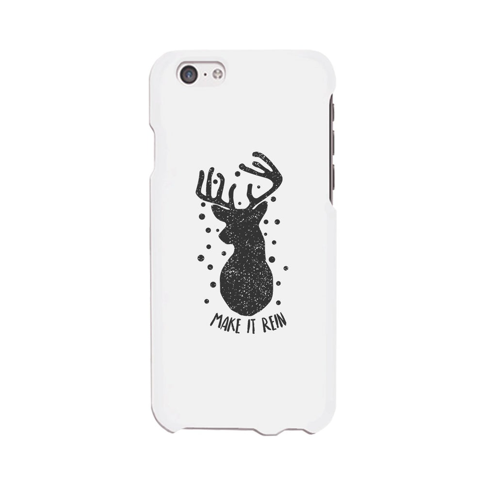 Make It Rein Vintage Reindeer White Phone Case