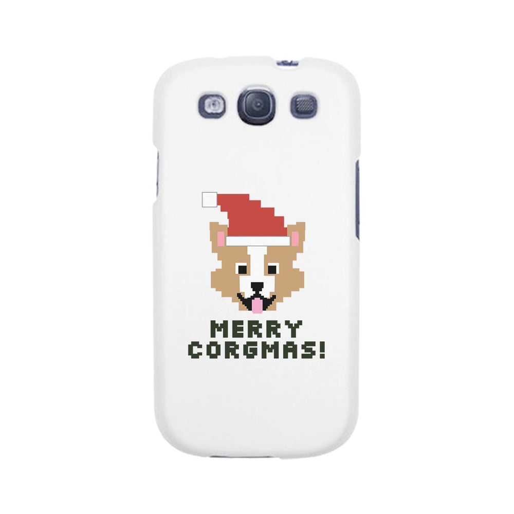Merry Corgmas Corgi White Phone Case