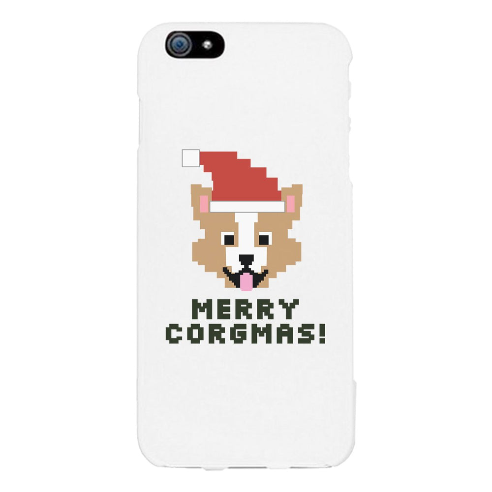 Merry Corgmas Corgi White Phone Case