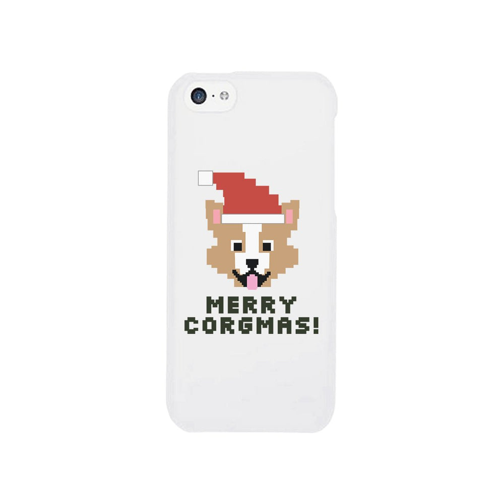 Merry Corgmas Corgi White Phone Case