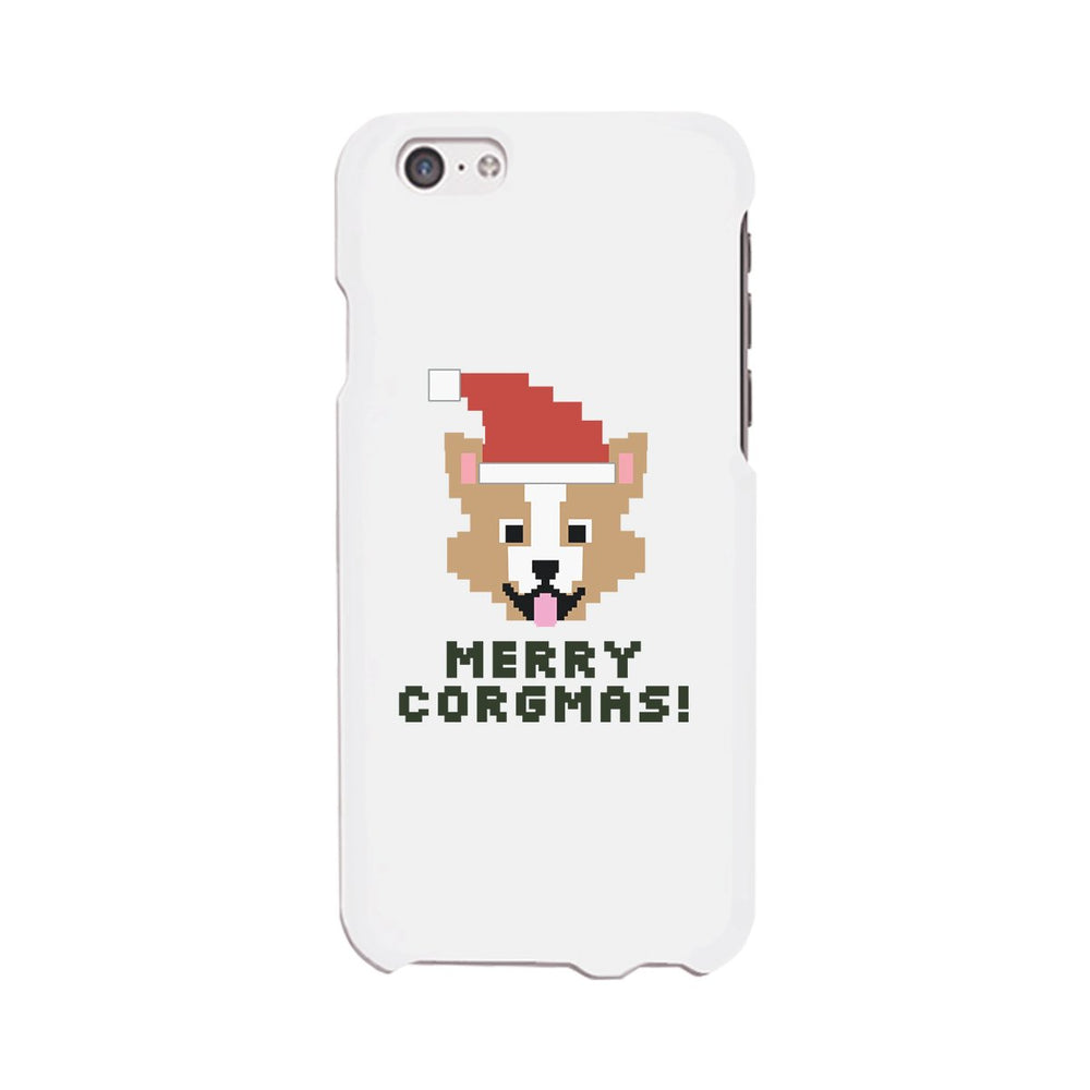 Merry Corgmas Corgi White Phone Case