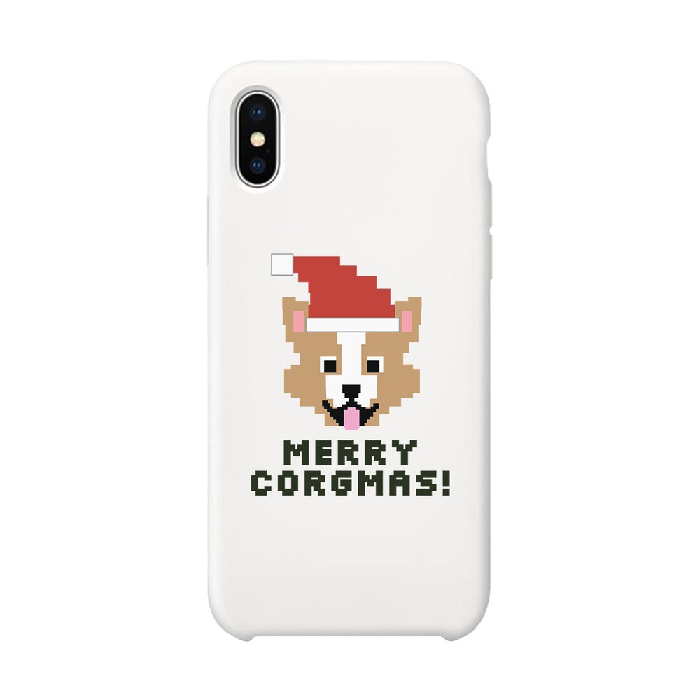 Merry Corgmas Corgi White Phone Case