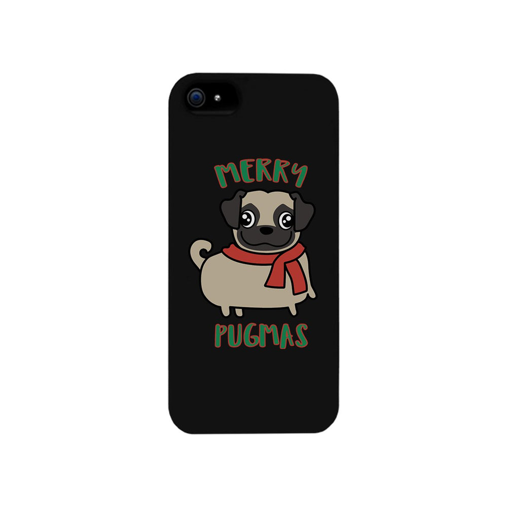 Merry Pugmas Pug Black Phone Case