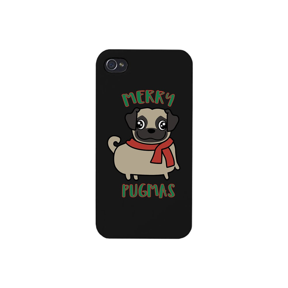 Merry Pugmas Pug Black Phone Case