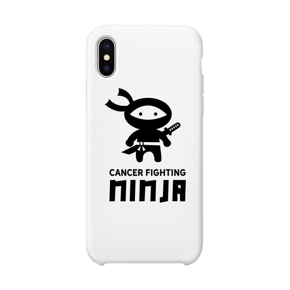 Cancer Fighting Ninja White Phone Case