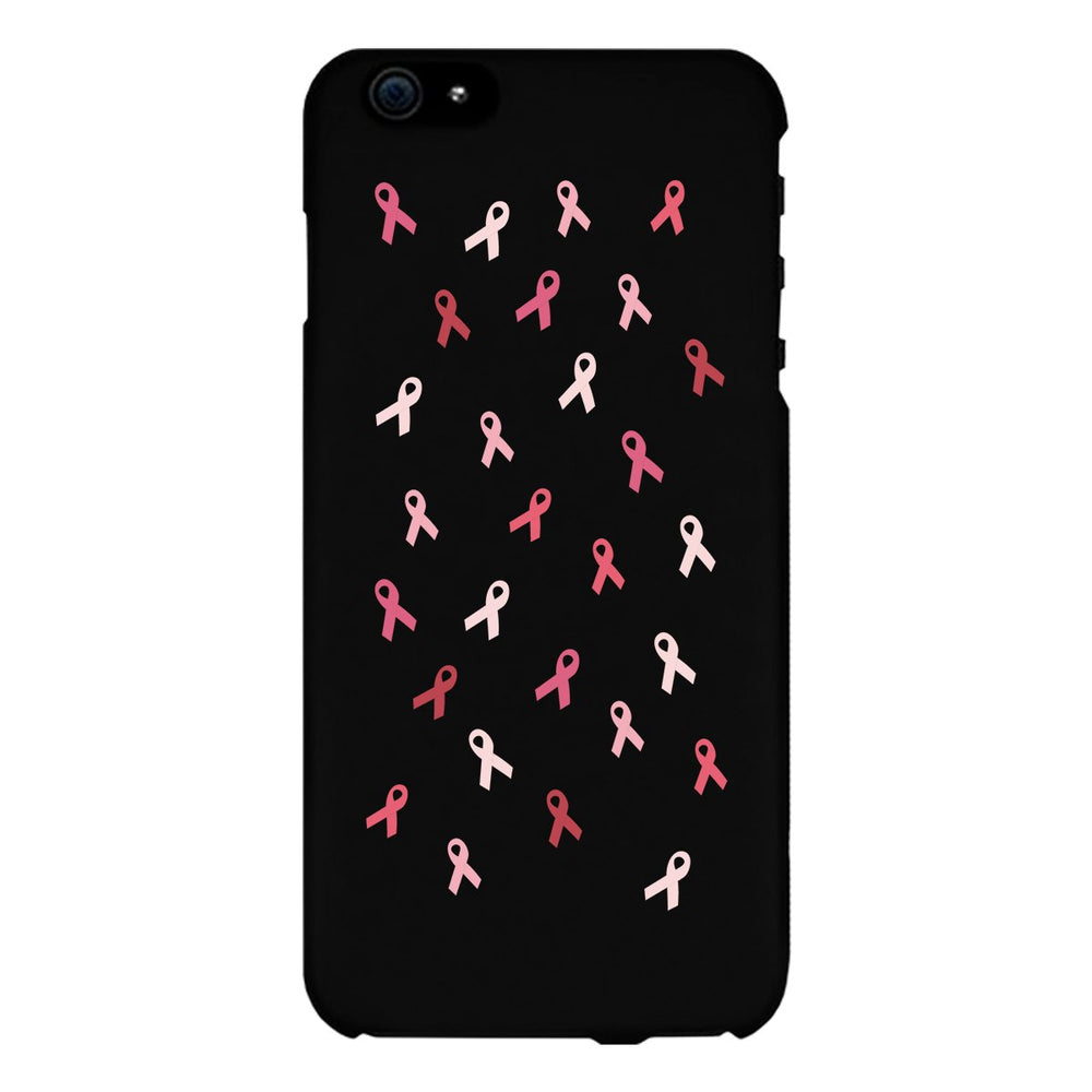 Breast Cancer Ribbon Pattern Black Phone Case