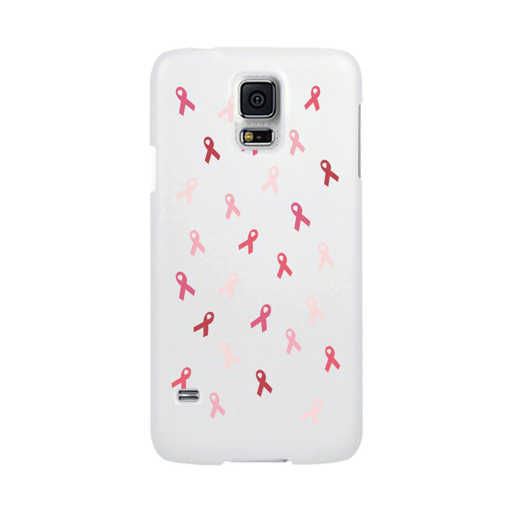 Breast Cancer Ribbon Pattern White Phone Case