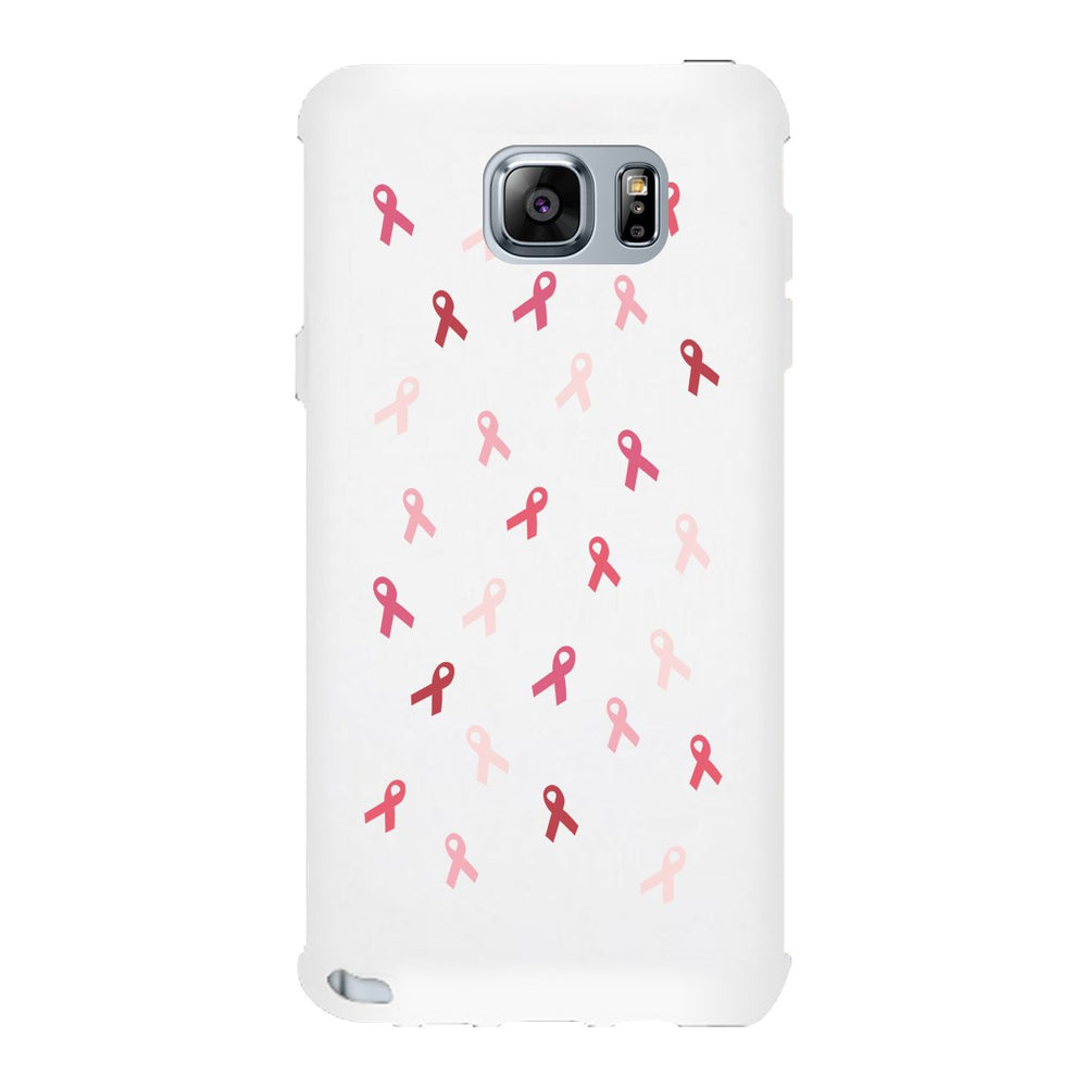 Breast Cancer Ribbon Pattern White Phone Case
