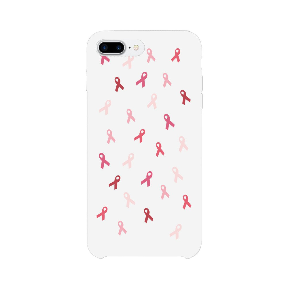 Breast Cancer Ribbon Pattern White Phone Case