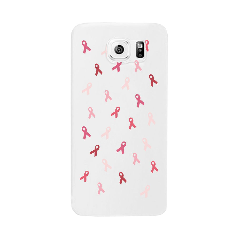 Breast Cancer Ribbon Pattern White Phone Case