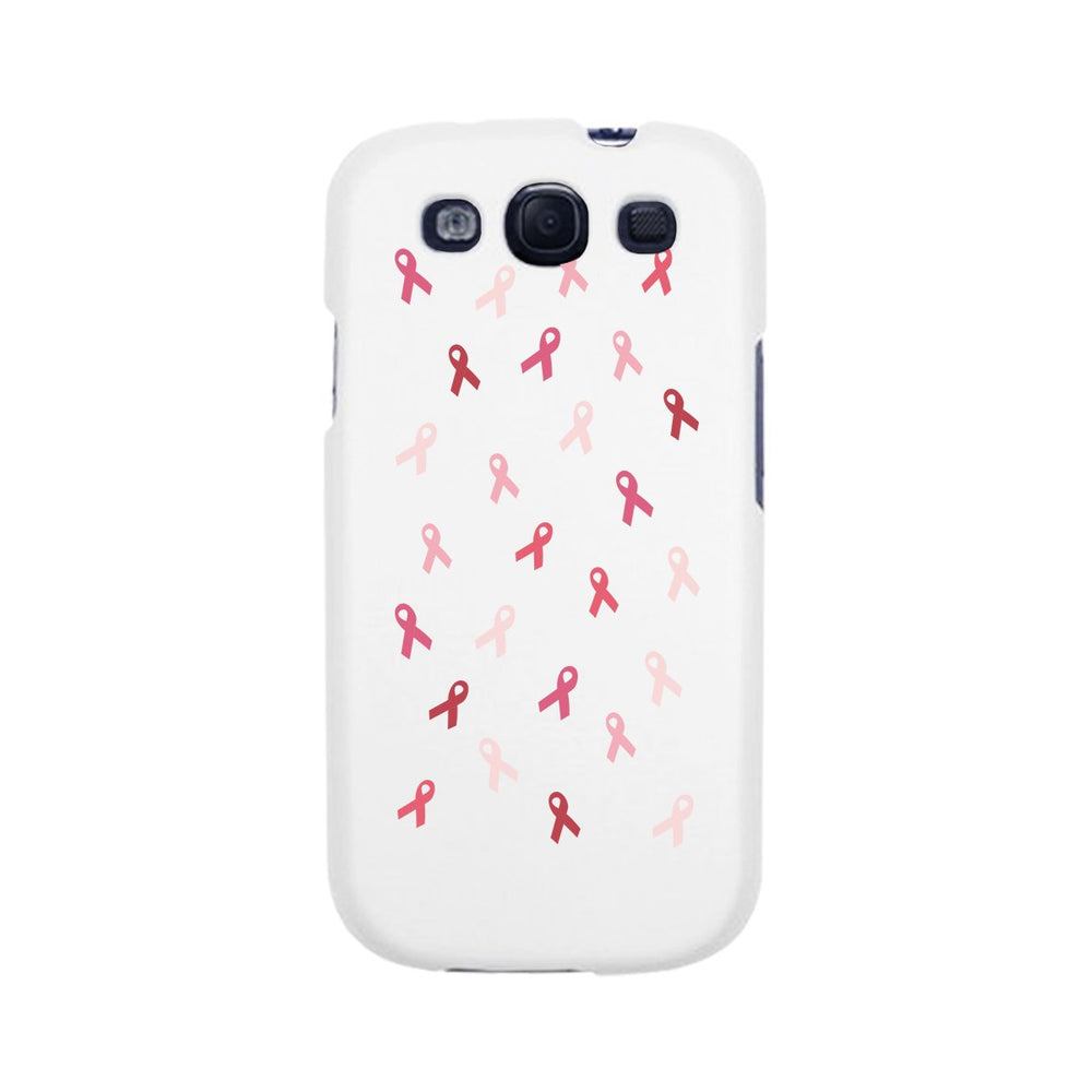 Breast Cancer Ribbon Pattern White Phone Case