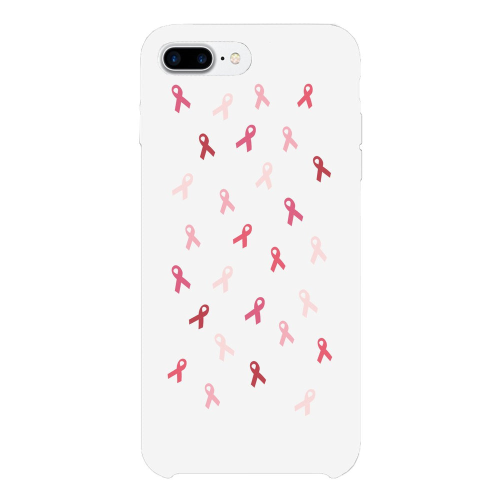 Breast Cancer Ribbon Pattern White Phone Case