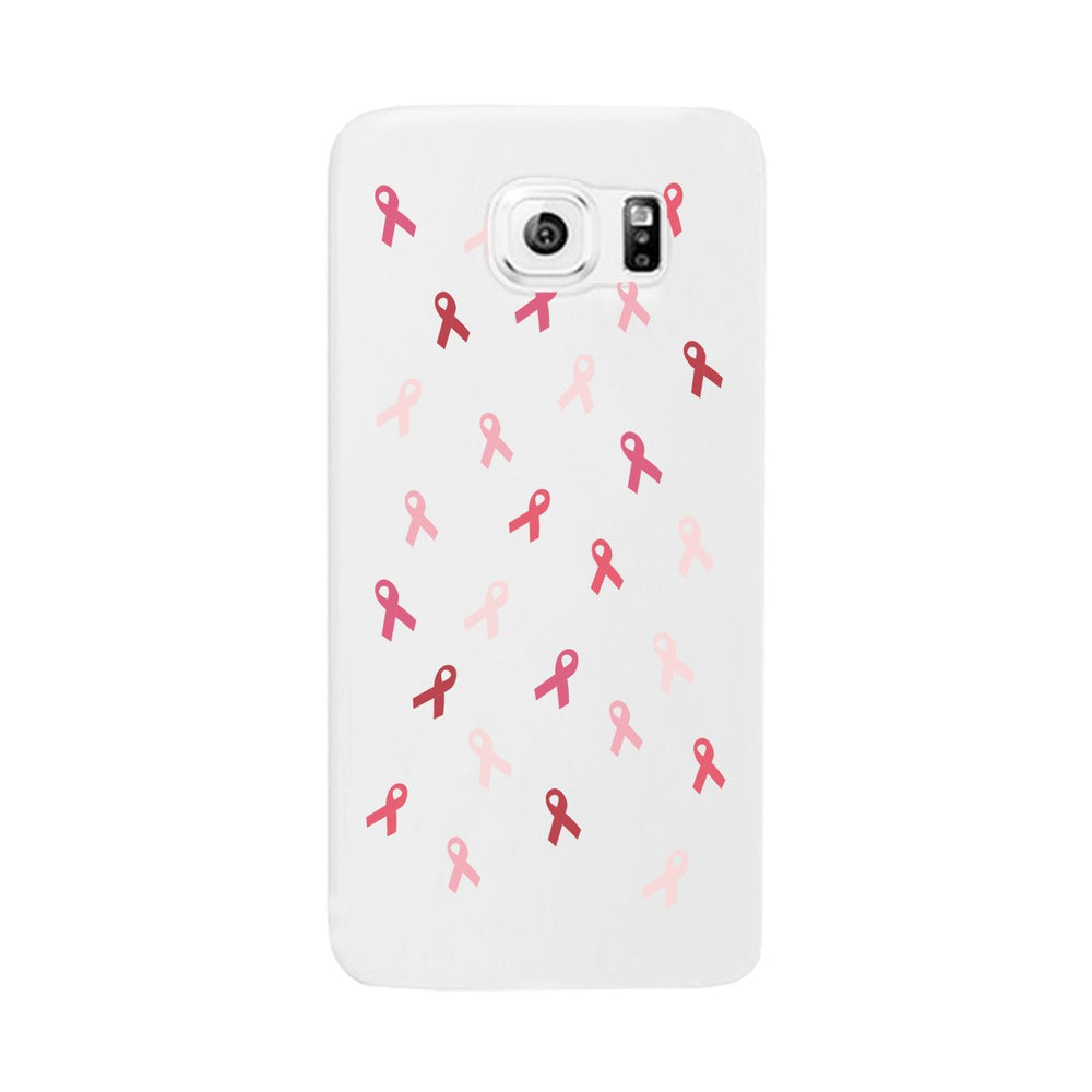Breast Cancer Ribbon Pattern White Phone Case