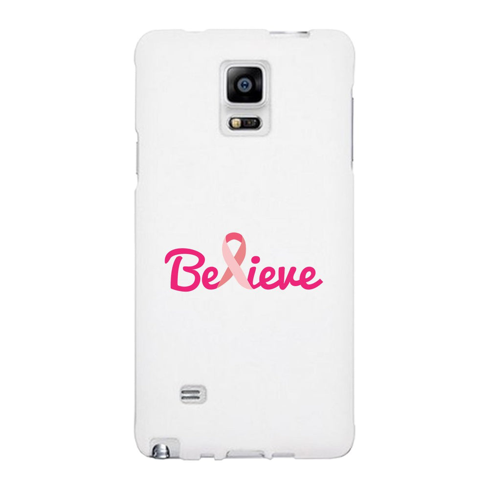 Believe Breast Cancer Awareness White Phone Case