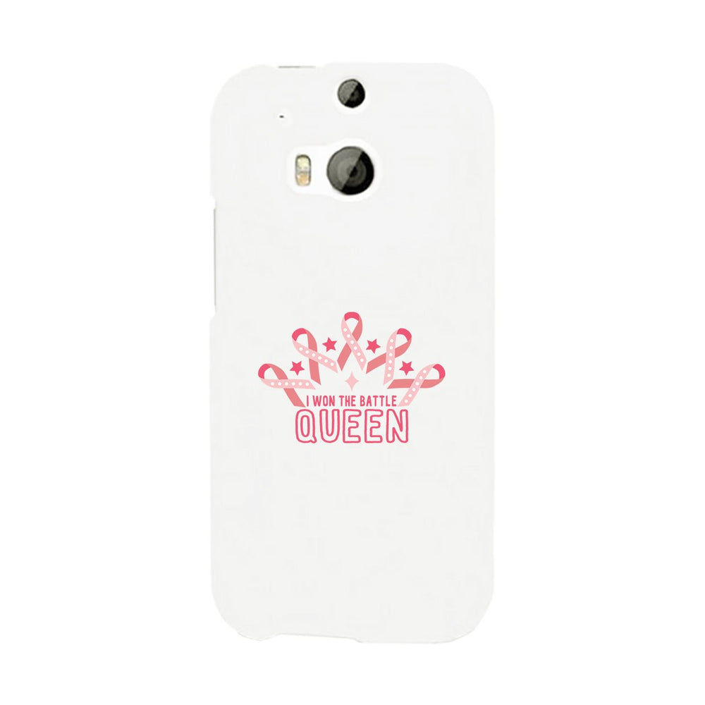 Won The Battle Queen Breast Cancer Awareness White Phone Case